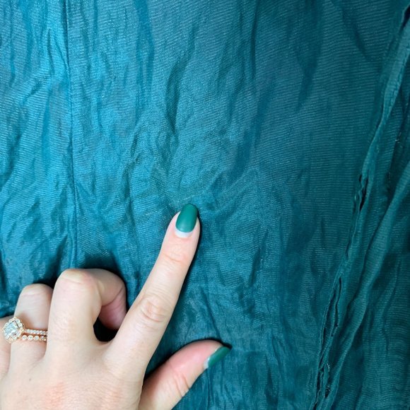 NWT Colour 5 Power green silk blend crinkle pant trouser large - Picture 7 of 7